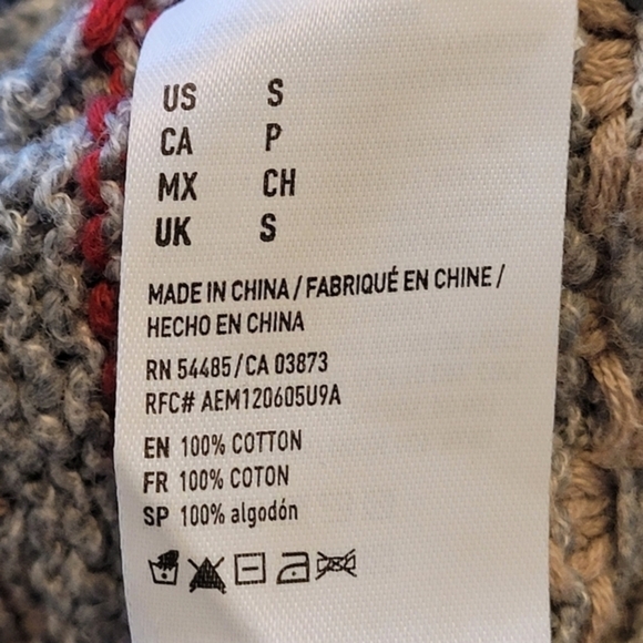 American Eagle Outfitters Aztec Fringed‎ Women's Cardigan Sweater Small - Picture 11 of 15